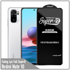 Kính cường lực Super D Xiaomi Redmi Note 10 4G - Redmi Note 10S  Full viền Đen MIETUBL