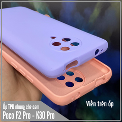 Ốp lưng cho Poco F2 Pro - Redmi K30 Pro - K30 Ultra, nhựa TPU dẻo màu lót nhung che camera