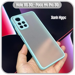 Ốp lưng cho Xiaomi Redmi Note 11S 5G - Poco M4 Pro 5G nhám viền màu che camera