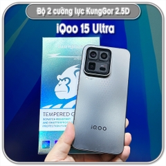Cường lực KungGor cho iQoo 15 Ultra, trong không viền đen bộ 2 miếng
