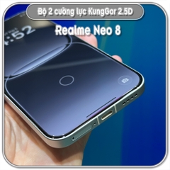 Cường lực KungGor cho Realme Neo 8, trong không viền đen bộ 2 miếng