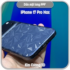 Dán PPF mặt lưng kim cương 3D cho iPhone 17 - 17 Pro - 17 Pro Max, iPhone Air
