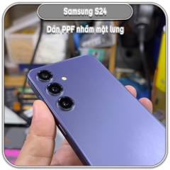 Dán mặt lưng Samsung S24, PPF trong - nhám - ánh 7 màu