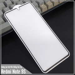 Kính cường lực cho Xiaomi Redmi Note 9S - Note 9 Pro chống vân tay Full viền Đen