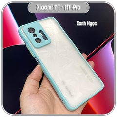 Ốp lưng cho Xiaomi 11T - 11T Pro nhám viền màu che camera