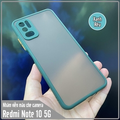 Ốp lưng cho Xiaomi Redmi Note 10 5G - Poco M3 Pro nhám viền màu che camera