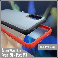 Ốp lưng cho Xiaomi Redmi 9T - Poco M3 nhám viền màu WLONS