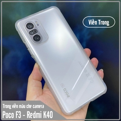 Ốp lưng Xiaomi Poco F3 - Redmi K40 trong viền màu che camera 4 Góc chống sốc