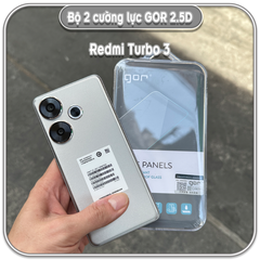 Cường lực Redmi Turbo 3, GOR trong 2.5D bộ 2 miếng