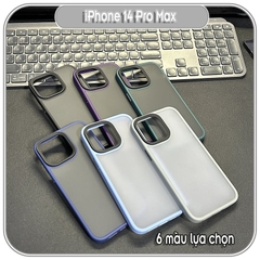 Ốp lưng cho iPhone 14 Pro Max nhám viền màu Likgus