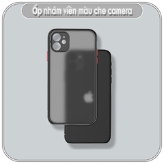 Ốp lưng iPhone 13Pro Max - 13 Pro - 13 / 8 Plus / X - Xs / XR / Xs Max / 11 / 11 Pro / 11 Pro Max / 12 / 12 Pro Max nhám viền màu che camera