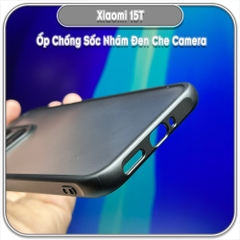 Ốp lưng chống sốc nhám đen che camera cho Xiaomi 15T