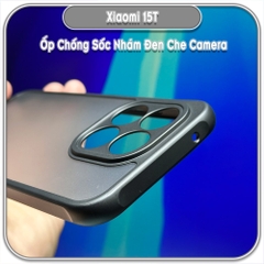 Ốp lưng chống sốc nhám đen che camera cho Xiaomi 15T