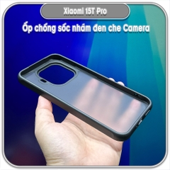 Ốp lưng chống sốc nhám đen che camera cho Xiaomi 15T Pro
