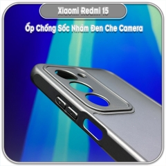 Ốp lưng chống sốc nhám đen che camera cho Redmi 15