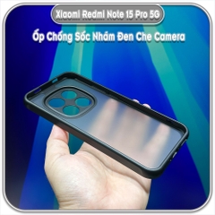 Ốp lưng chống sốc nhám đen che camera cho Redmi Note 15 Pro 5G