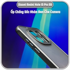 Ốp lưng chống sốc nhám đen che camera cho Redmi Note 15 Pro 5G