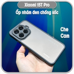 Ốp lưng chống sốc nhám đen cho Xiaomi 15T Pro