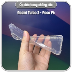 Ốp dẻo trong cho Poco F6 - Redmi Turbo 3, che camera
