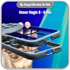 Ốp trong viền đen cho Honor Magic 8 - 8 Pro, có nam châm sạc từ tính