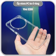 Ốp chống sốc cho Vivo X200, wlons lưng PC không ố vàng