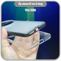 Ốp chống sốc cho Vivo X200, wlons lưng PC không ố vàng