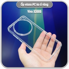 Ốp chống sốc cho Vivo X200s, wlons lưng PC không ố vàng