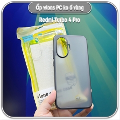 Ốp chống sốc cho Redmi Turbo 4 Pro, wlons lưng PC không ố vàng