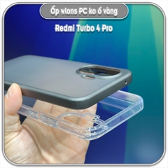 Ốp chống sốc cho Redmi Turbo 4 Pro, wlons lưng PC không ố vàng