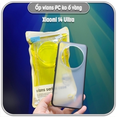 Ốp chống sốc cho Xiaomi 14 Ultra, wlons lưng PC không ố vàng