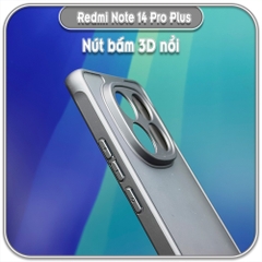 Ốp lưng chống sốc Redmi Note 14 Pro Plus, nhám đen che camera