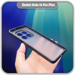 Ốp lưng chống sốc Redmi Note 14 Pro Plus, nhám đen che camera