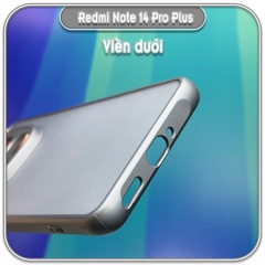 Ốp lưng chống sốc Redmi Note 14 Pro Plus, nhám đen che camera