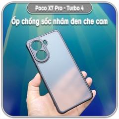 Ốp lưng chống sốc Redmi Turbo 4 - Poco X7 Pro, nhám đen che camera