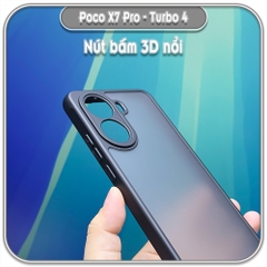 Ốp lưng chống sốc Redmi Turbo 4 - Poco X7 Pro, nhám đen che camera
