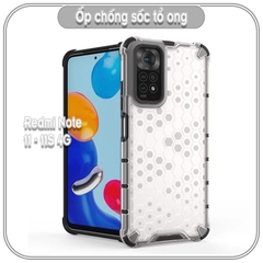 Ốp chống sốc Redmi Note 11 - 11S 4G - 11 Pro 4G & 5G - 11T Pro, tổ ong PC trong không ố vàng, viền TPU dẻo đen