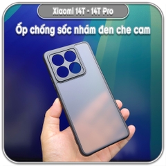 Ốp lưng chống sốc Xiaomi 14T - 14T Pro, nhám đen che camera