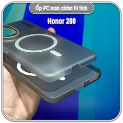 Ốp PC mỏng cho Honor 200, có nam châm sạc từ tính