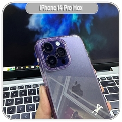 Ốp lưng cho iPhone 14 Pro Max Lưng trong - nhám viền màu LIKGUS