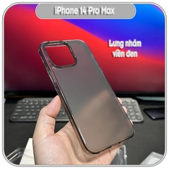 Ốp lưng cho iPhone 14 Pro Max Lưng trong - nhám viền màu LIKGUS