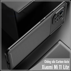 Ốp lưng cho Xiaomi Mi 11 Lite chống sốc Carbon Auto Focus