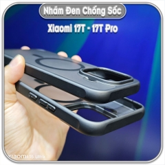 Ốp nhám đen cho Xiaomi 17T - 17T Pro, nam châm từ tính