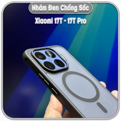 Ốp nhám đen cho Xiaomi 17T - 17T Pro, nam châm từ tính
