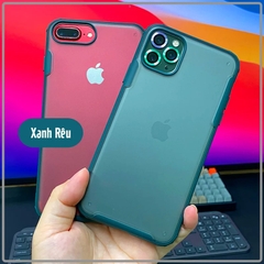 Ốp lưng chống sốc cho iPhone 12-12 Pro-12 Pro Max-11-11 Pro-11 Pro Max-X-XS-XR-XS Max-7Plus-8Plus nhám viền màu WLONS