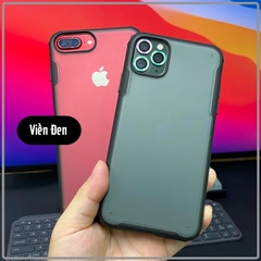 Ốp lưng chống sốc cho iPhone 12-12 Pro-12 Pro Max-11-11 Pro-11 Pro Max-X-XS-XR-XS Max-7Plus-8Plus nhám viền màu WLONS