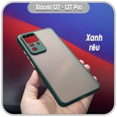Ốp lưng cho Xiaomi 12T - 12T Pro, nhám viền màu che camera