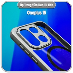 Ốp trong viền đen cho Oneplus 15, có nam châm sạc từ tính