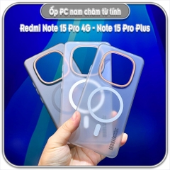 Ốp PC mỏng cho Redmi Note 15 Pro 4G - Note 15 Pro Plus, có nam châm sạc từ tính