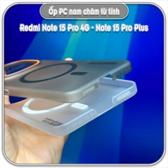 Ốp PC mỏng cho Redmi Note 15 Pro 4G - Note 15 Pro Plus, có nam châm sạc từ tính