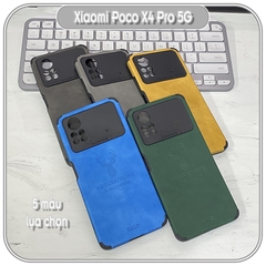 Ốp lưng cho Xiaomi Poco X4 Pro 5G da hươu 4 góc chống sốc